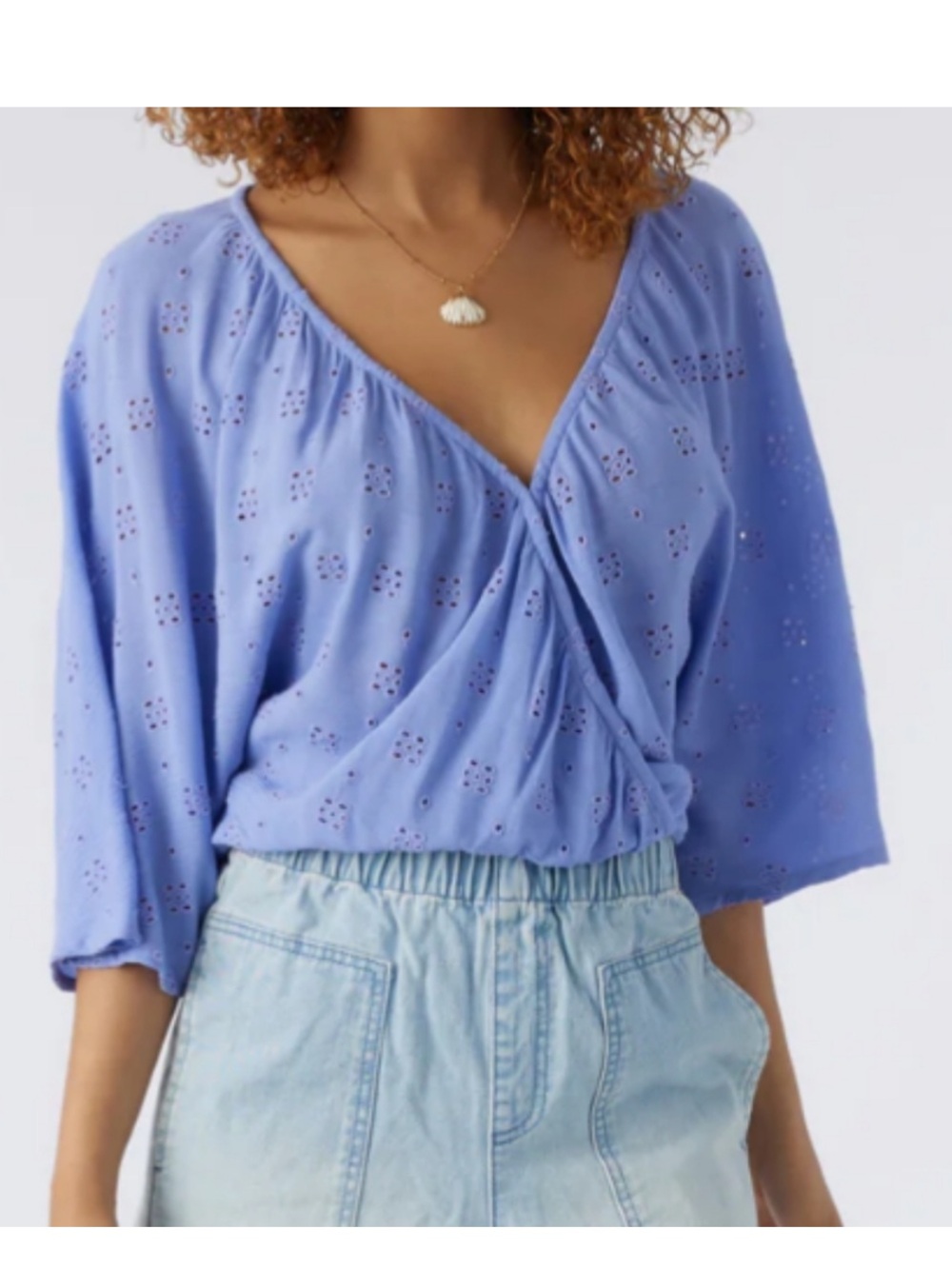 NWT O'NEILL INDA 3/4 SLEEVE TOP MSRP $60